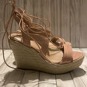 Aldo lace up wedges ! Brand new ! Never worn